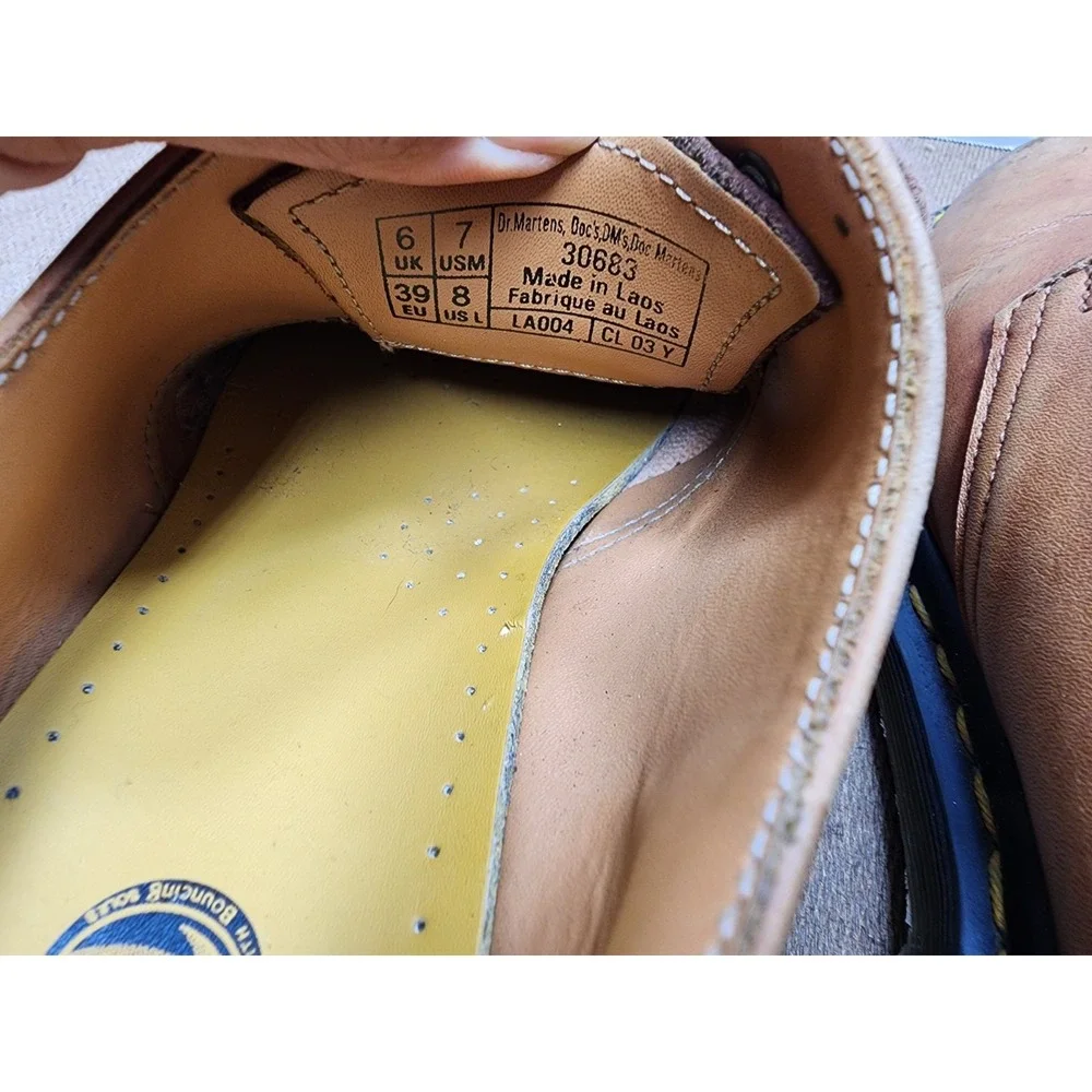 Doc Martens 1461 Carrara Leather Oxford Shoes Brown 30683 USM 7 USW 8